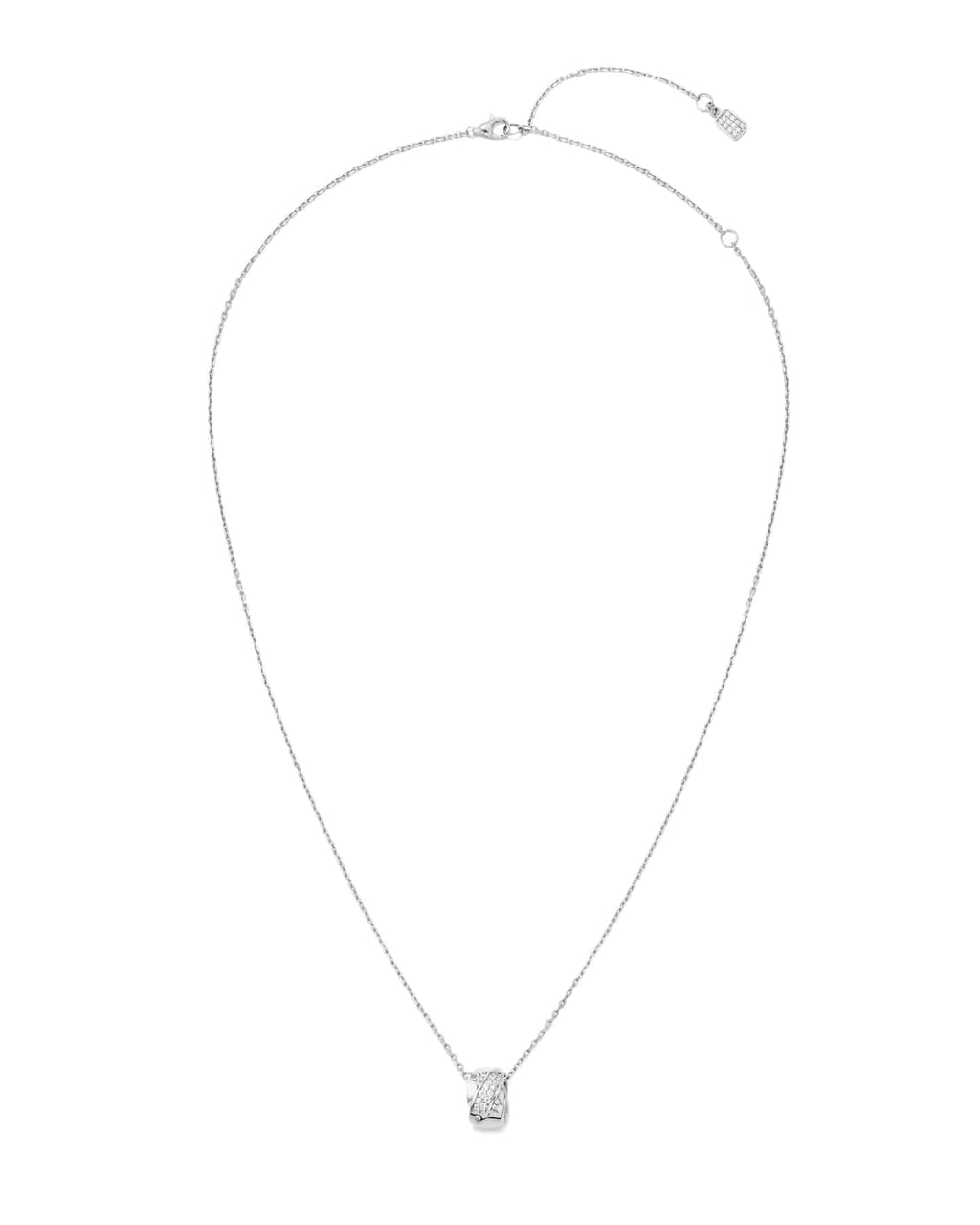 Numbering - Pave Sculpted Wave Cylinder Necklace #3818 product image 6 | TRAB K-Fashion Australia