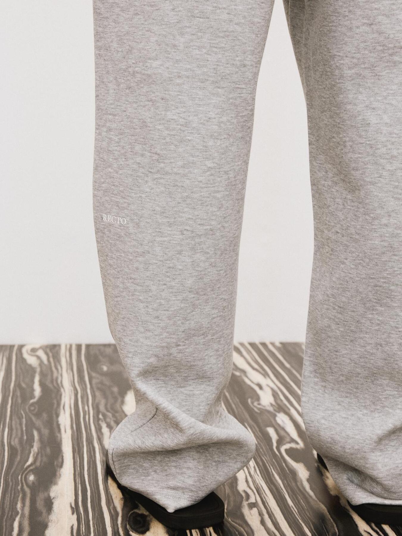 Recto - Wide Banding Loose Fit Sweat Pants (Melange Grey) product image 6 | TRAB K-Fashion Australia