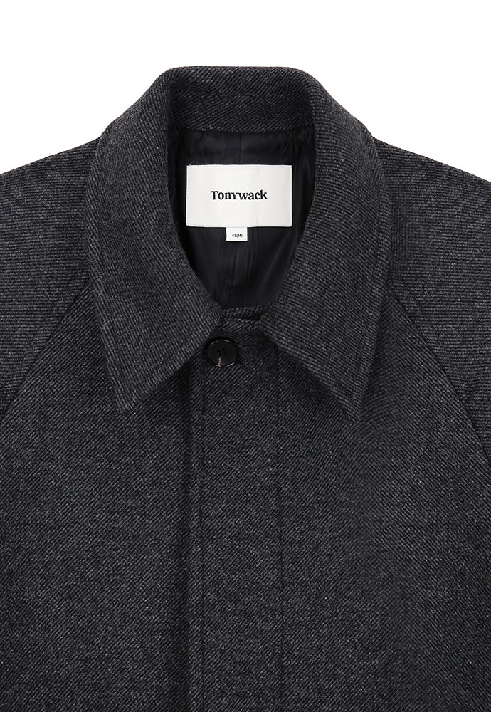 Tonywack - Brushed Wool Mac Over Coat (Twill Grey) product image 11 | TRAB K-Fashion Australia