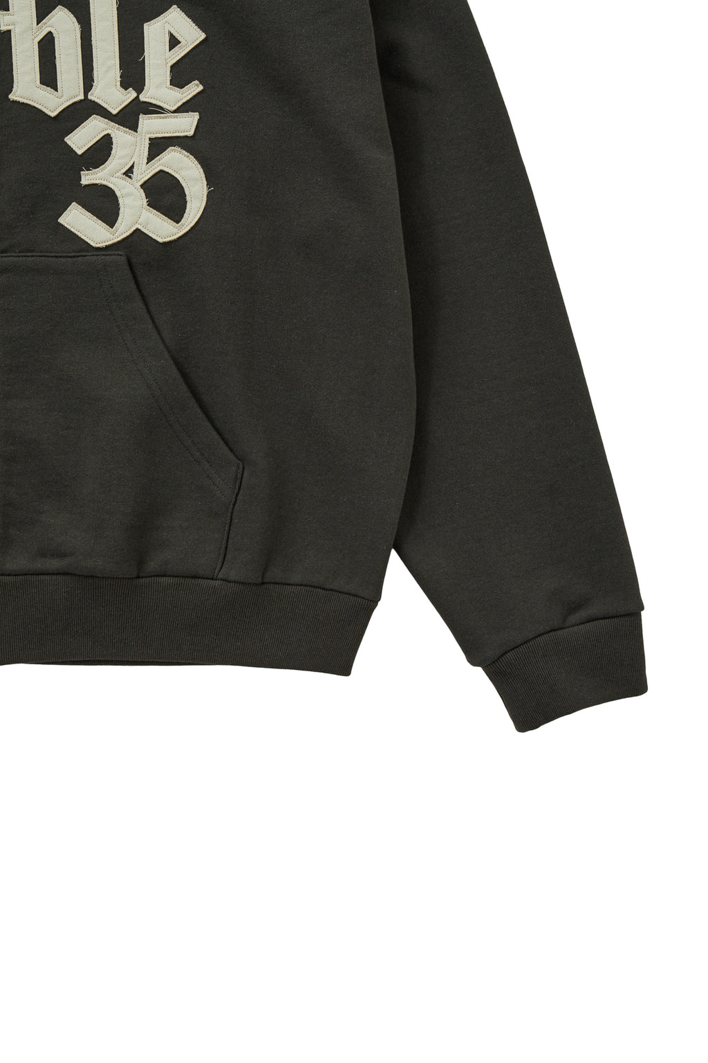 Deinet - Applique Able Oversize Hood Zip Up (Charcoal) product image 5 | TRAB K-Fashion Australia