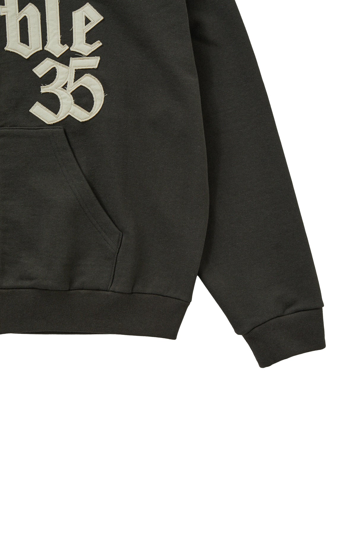 Deinet - Applique Able Oversize Hood Zip Up (Charcoal) product image 5 | TRAB K-Fashion Australia