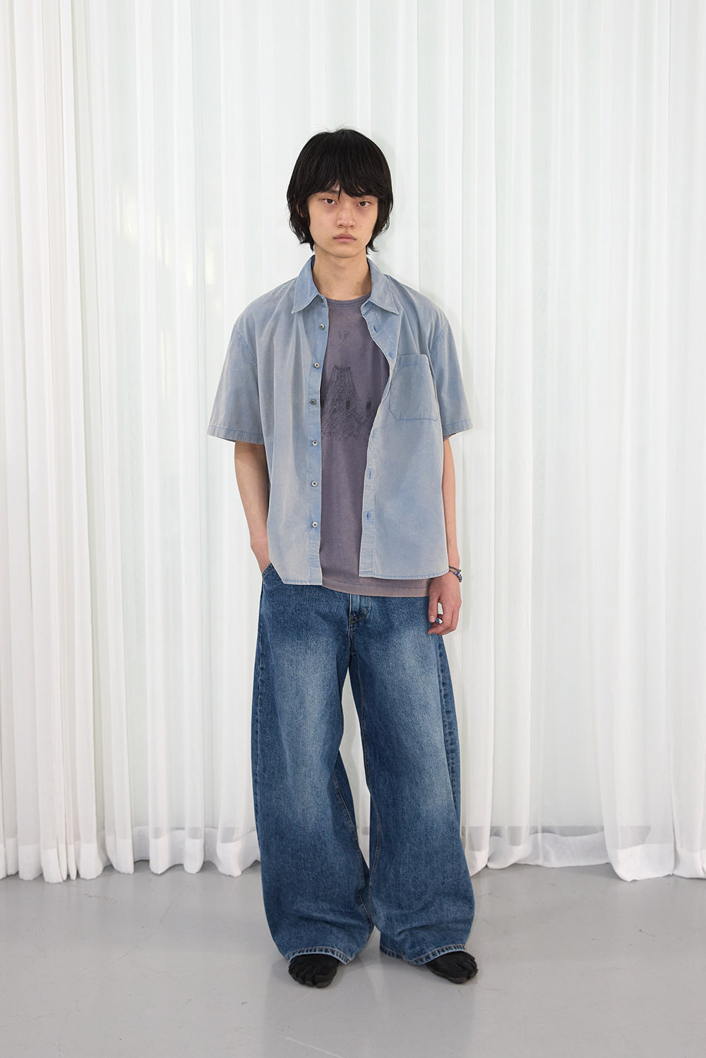 Hatchingroom - Arrow Shirt Bleached (Sax) product image 8 | TRAB K-Fashion Australia