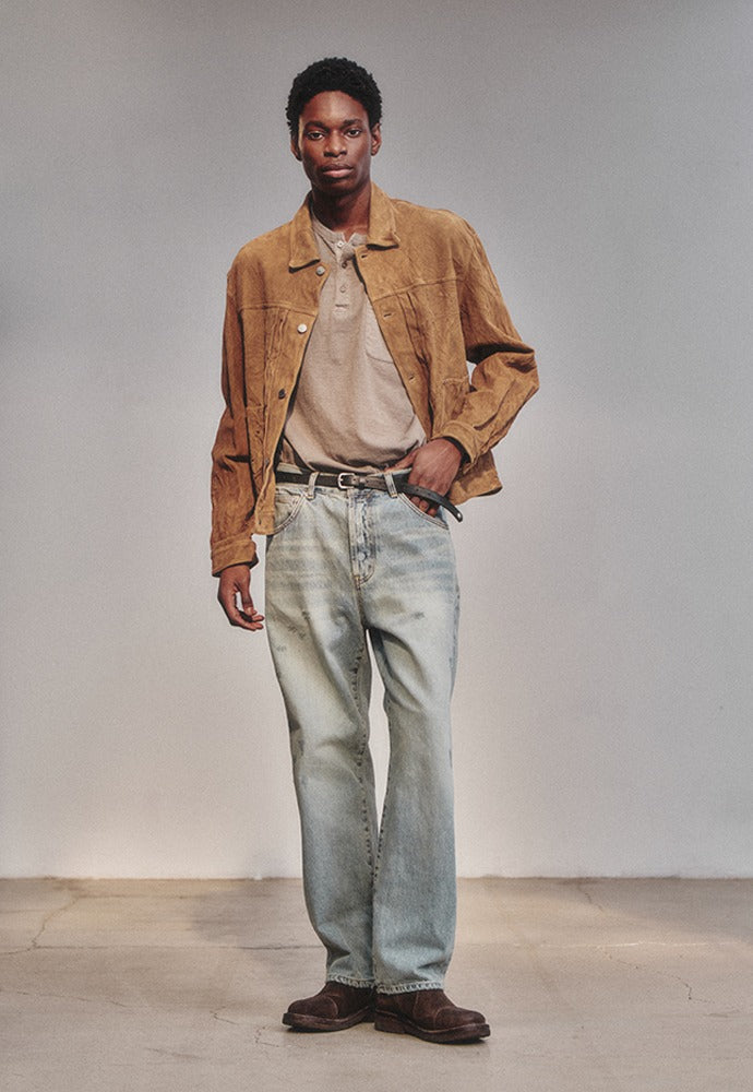 Art if acts - Regular 5P Denim Pants (Used Light Blue) product image 1 | TRAB K-Fashion Australia