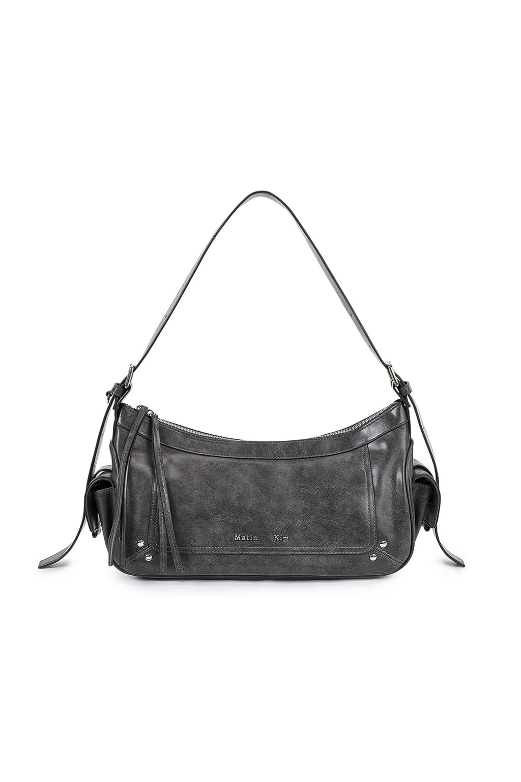 Matin Kim - Rivet Point Quad Shoulder Bag (Charcoal) product image 1 | TRAB K-Fashion Australia