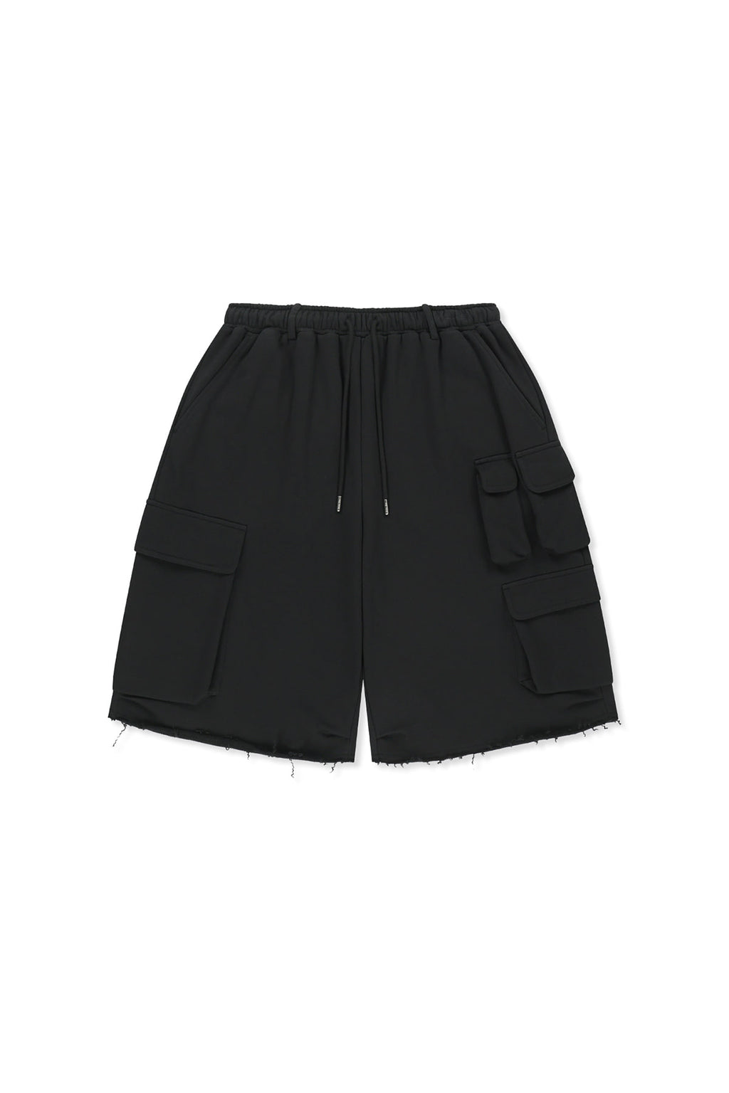 Matin Kim - Terry Utility Pocket Bermuda Pants (Black) product image 1 | TRAB K-Fashion Australia