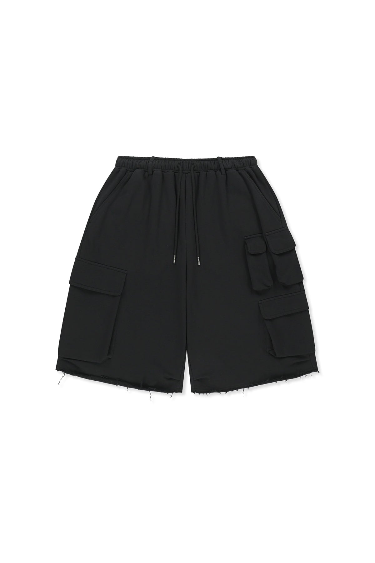Matin Kim - Terry Utility Pocket Bermuda Pants (Black) product image 1 | TRAB K-Fashion Australia
