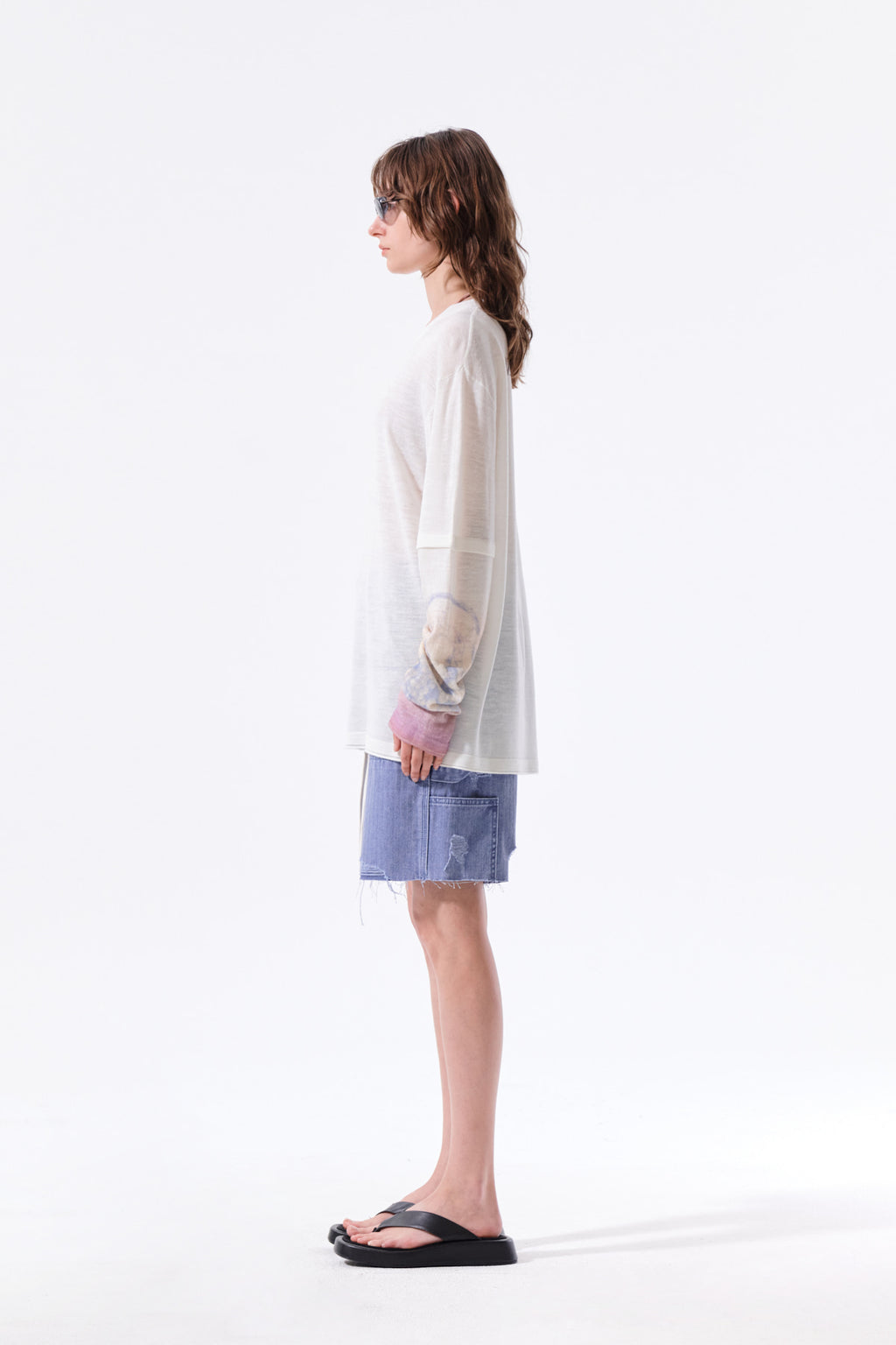 Matin Kim - Sleeve Print Knit Pullover (Ivory) product image 7 | TRAB K-Fashion Australia