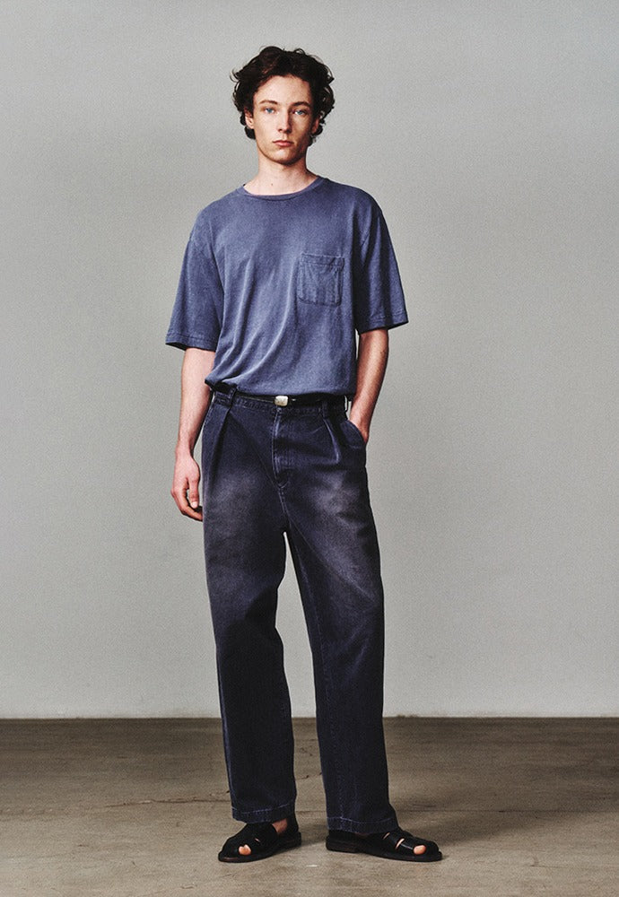 Art if acts - Garment Dyed Slub Pocket T-Shirt (Navy) product image 1 | TRAB K-Fashion Australia