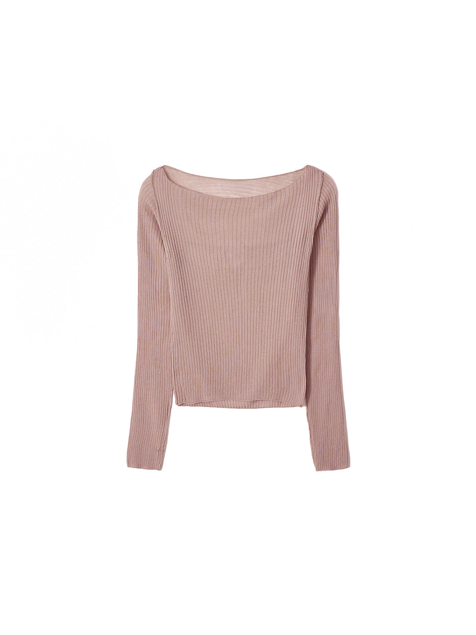 Kijun - Sheer Boatneck Knit Dusty (Pink) product image 10 | TRAB K-Fashion Australia