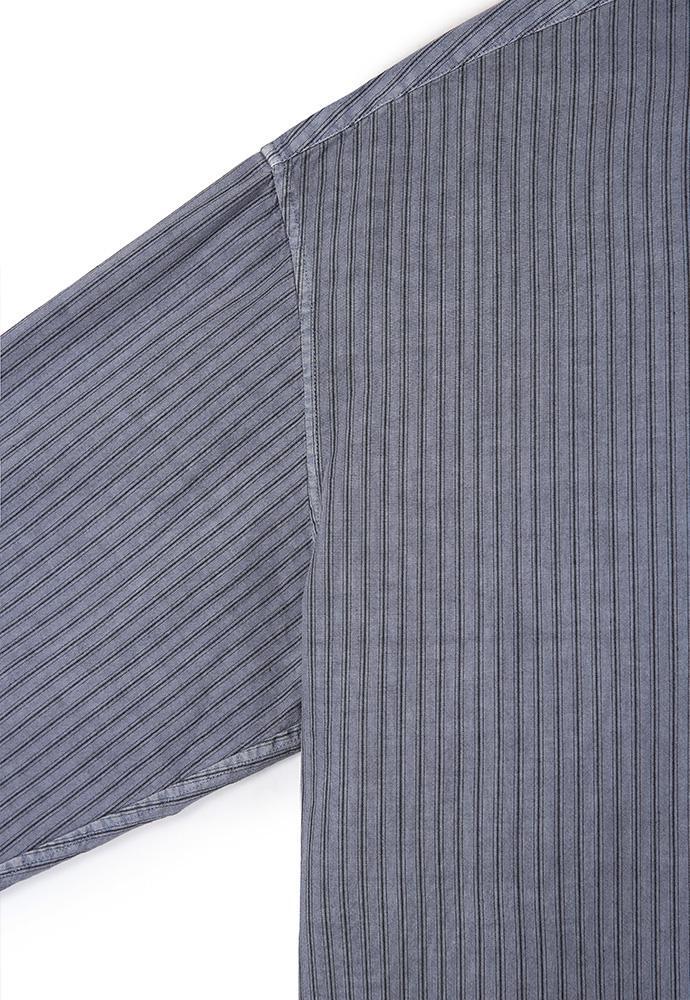 Art if acts - Pigment Dyed Stripe Shirt (Violet Grey) product image 9 | TRAB K-Fashion Australia