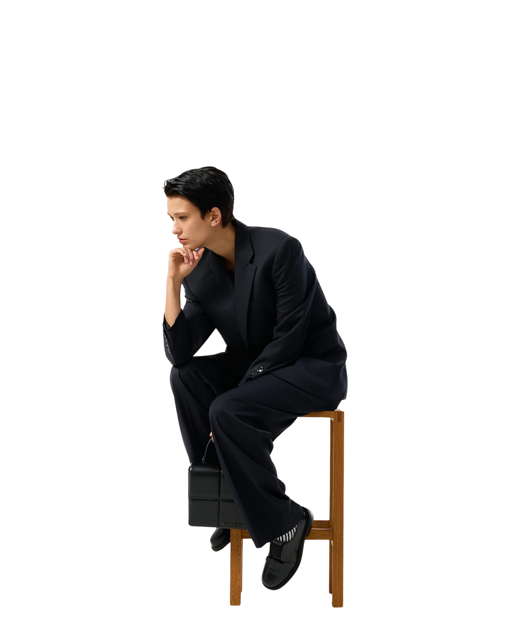Kimhe Kim - Wool Blend Suit Jacket (Dark Navy) product image 6 | TRAB K-Fashion Australia