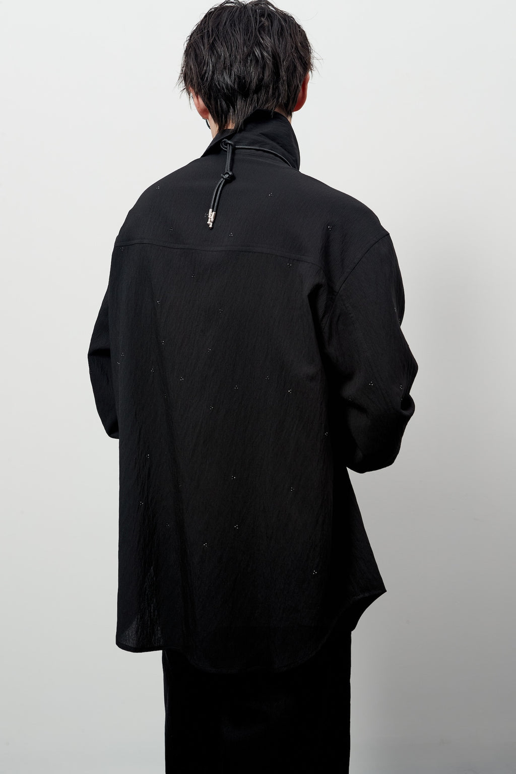 Stu - Crystal Stripe Shirt (Black) product image 14 | TRAB K-Fashion Australia