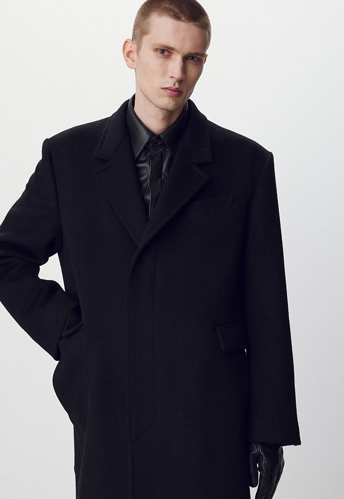 Tonywack - Wool And Cashmere Tailored Single Coat (Black) product image 8 | TRAB K-Fashion Australia