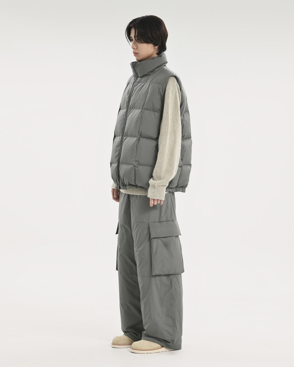 Brownyard - Travel Goose Down Vest (Olive Grey) product image 6 | TRAB K-Fashion Australia