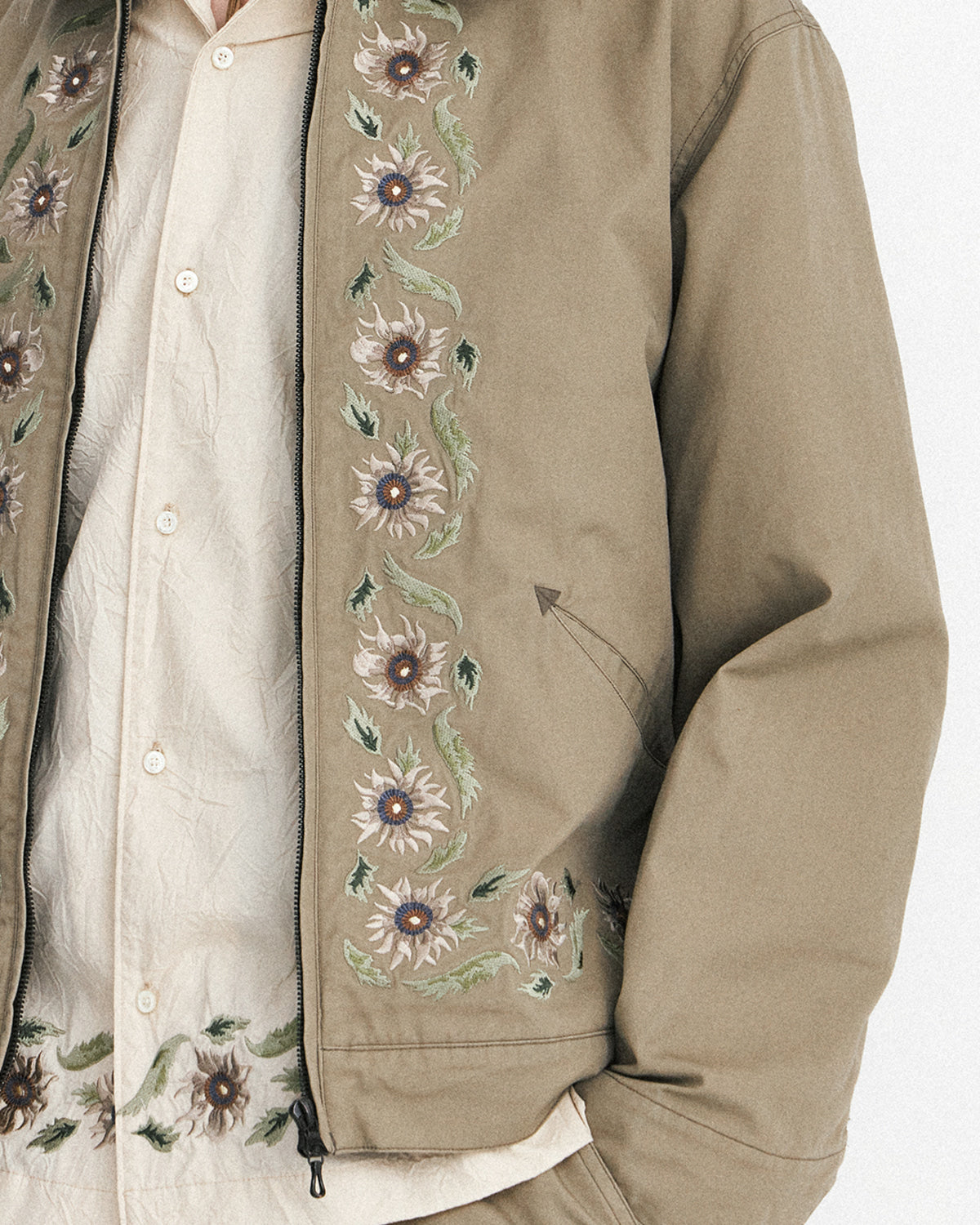 Eastlogue - Embroidery Swing Jacket (Sand) product image 8 | TRAB K-Fashion Australia
