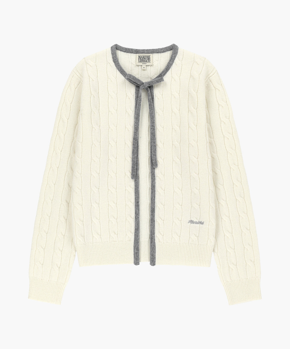 Marithe & Francois Girbaud - Ribbon Cardigan (Ivory) product image 6 | TRAB K-Fashion Australia