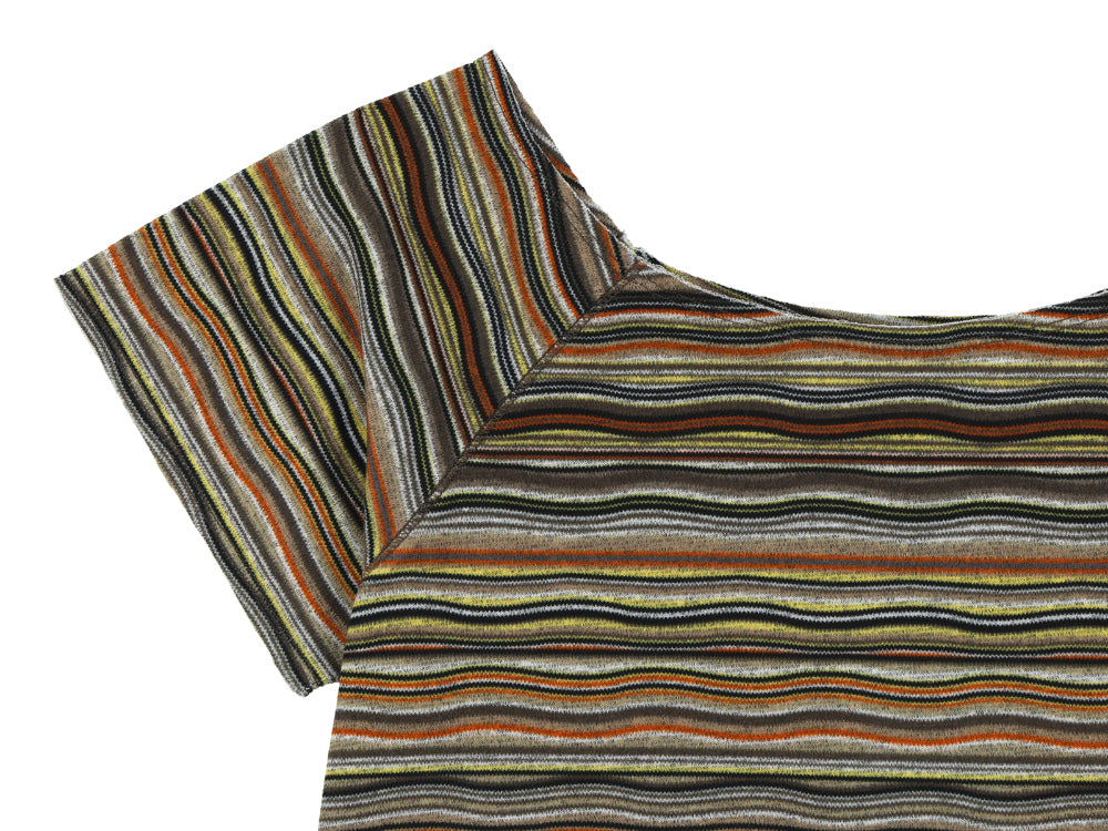 Coyseio - Wave Stripe Knit T-Shirt (Brown) product image 14 | TRAB K-Fashion Australia