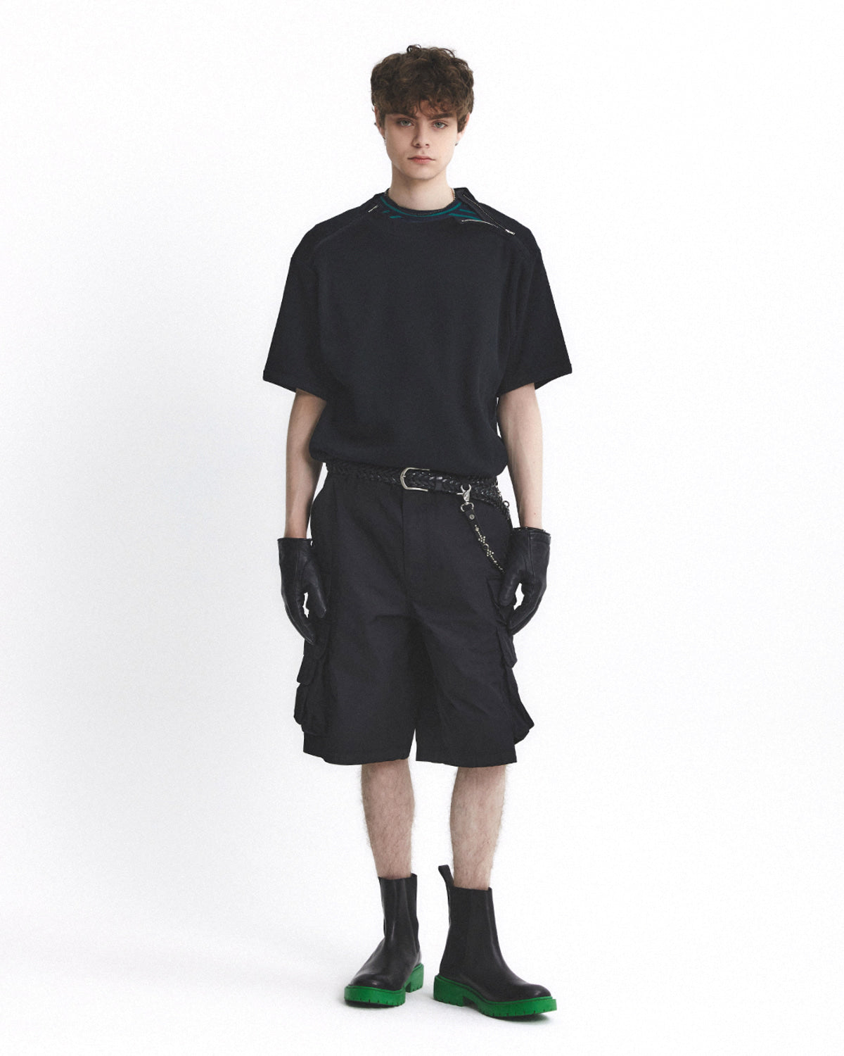 Eastlogue - Army Double Zip T-shirt (Black) product image 4 | TRAB K-Fashion Australia