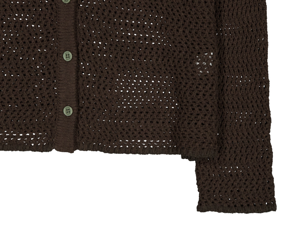 Coyseio - Net Knit Cardigan (Brown) product image 16 | TRAB K-Fashion Australia