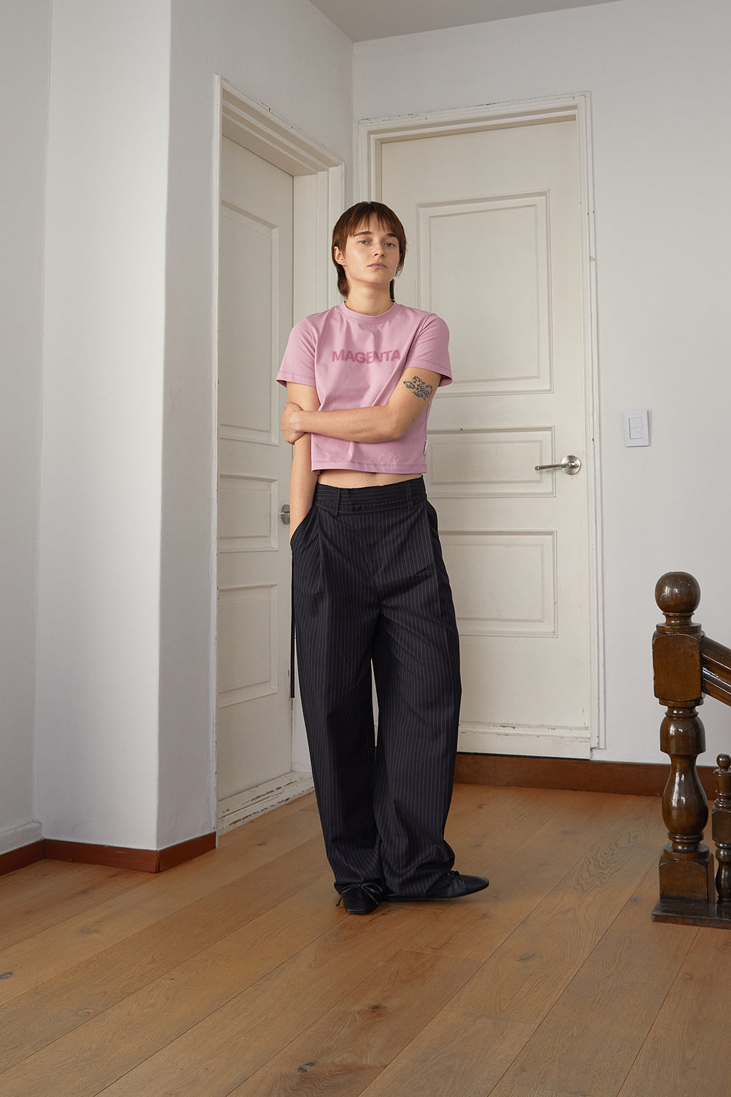 Matin Kim - Color Name Printing Top (Pink) product image 8 | TRAB K-Fashion Australia