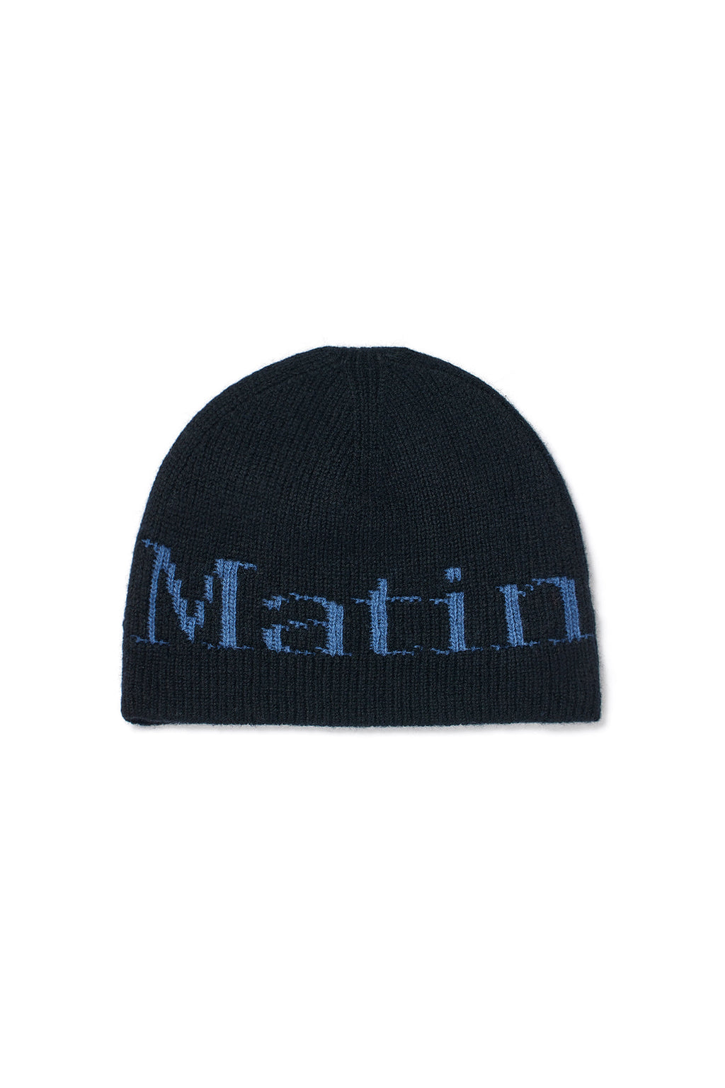 Matin Kim - Logo Jacquard Knit Beanie (Black) product image 1 | TRAB K-Fashion Australia