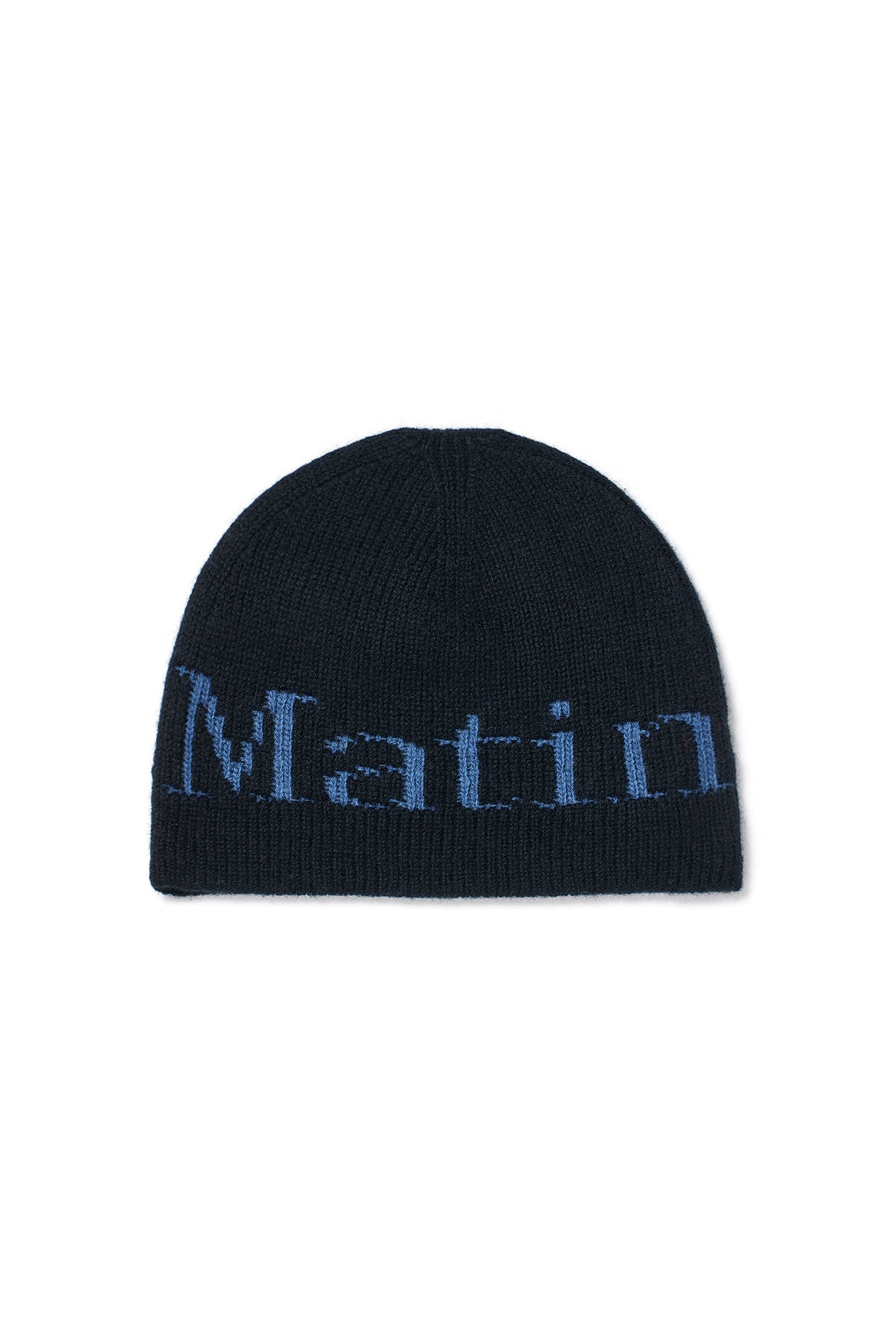 Matin Kim - Logo Jacquard Knit Beanie (Black) product image 1 | TRAB K-Fashion Australia