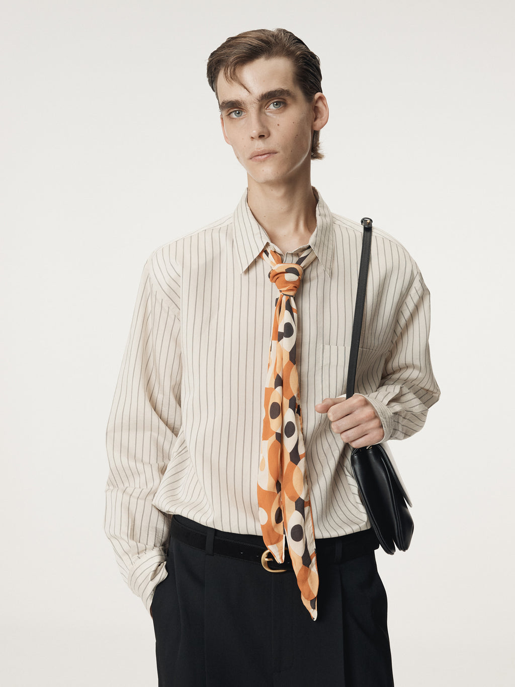 Recto - Lea Stripe Shirt (Pale Beige) product image 5 | TRAB K-Fashion Australia