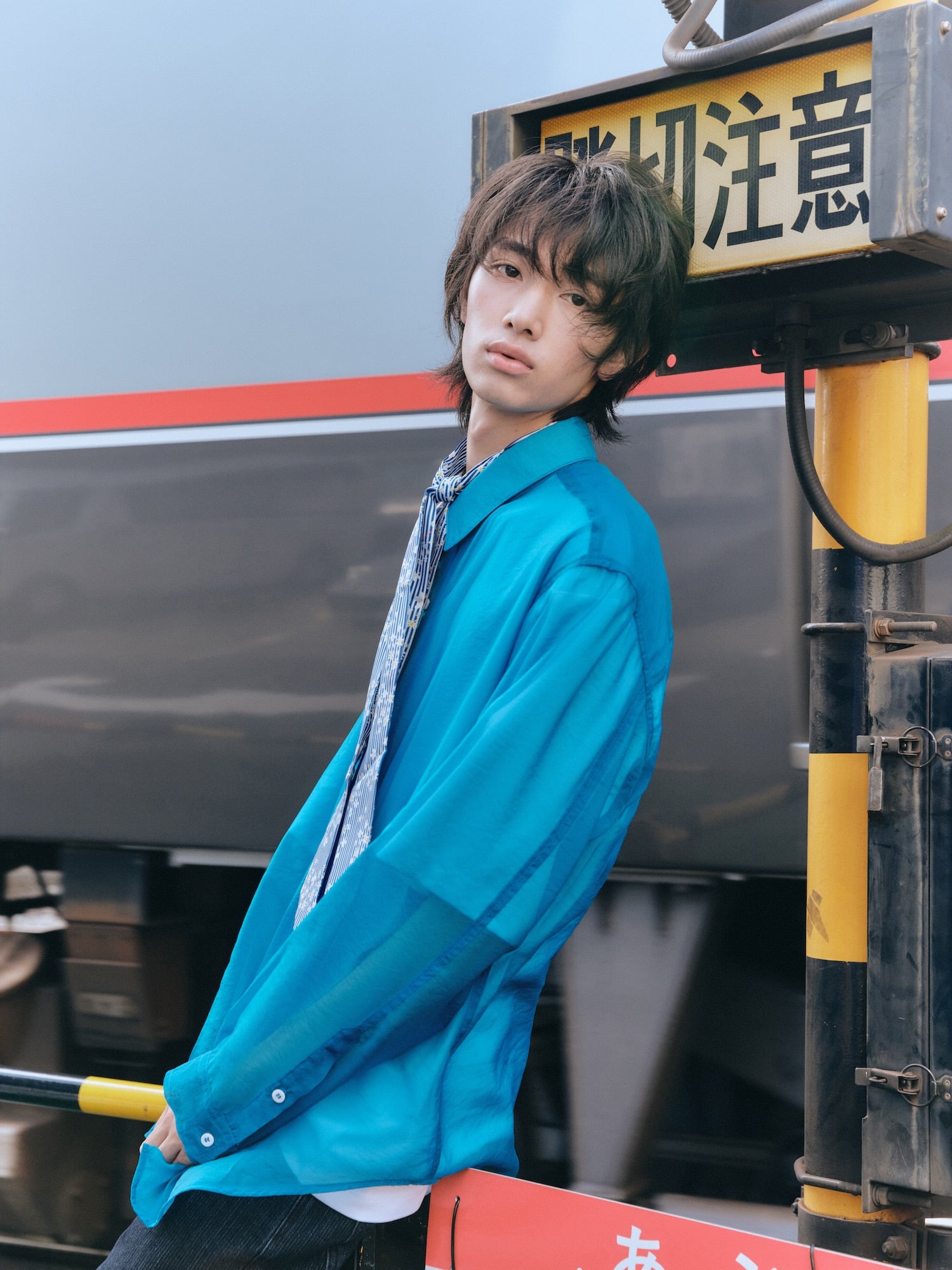 Stu - Sheer Shirt (Blue) product image 7 | TRAB K-Fashion Australia