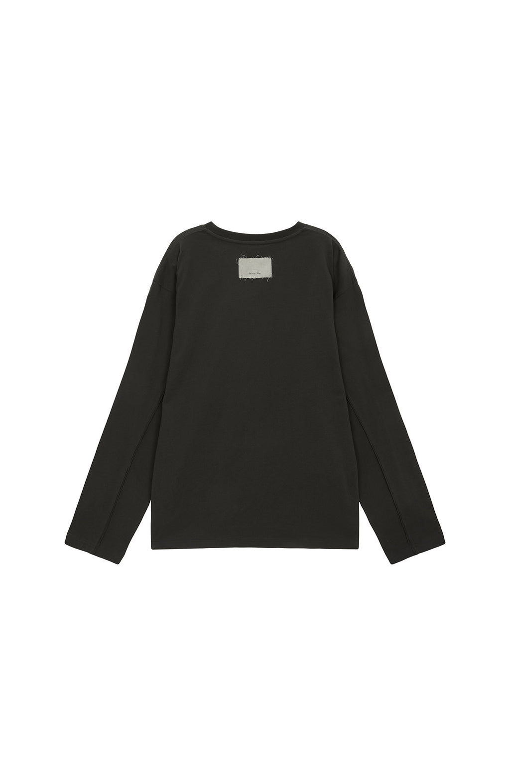 Matin Kim - Diagonal Overfit Long Sleeve Top (Khaki) product image 2 | TRAB K-Fashion Australia