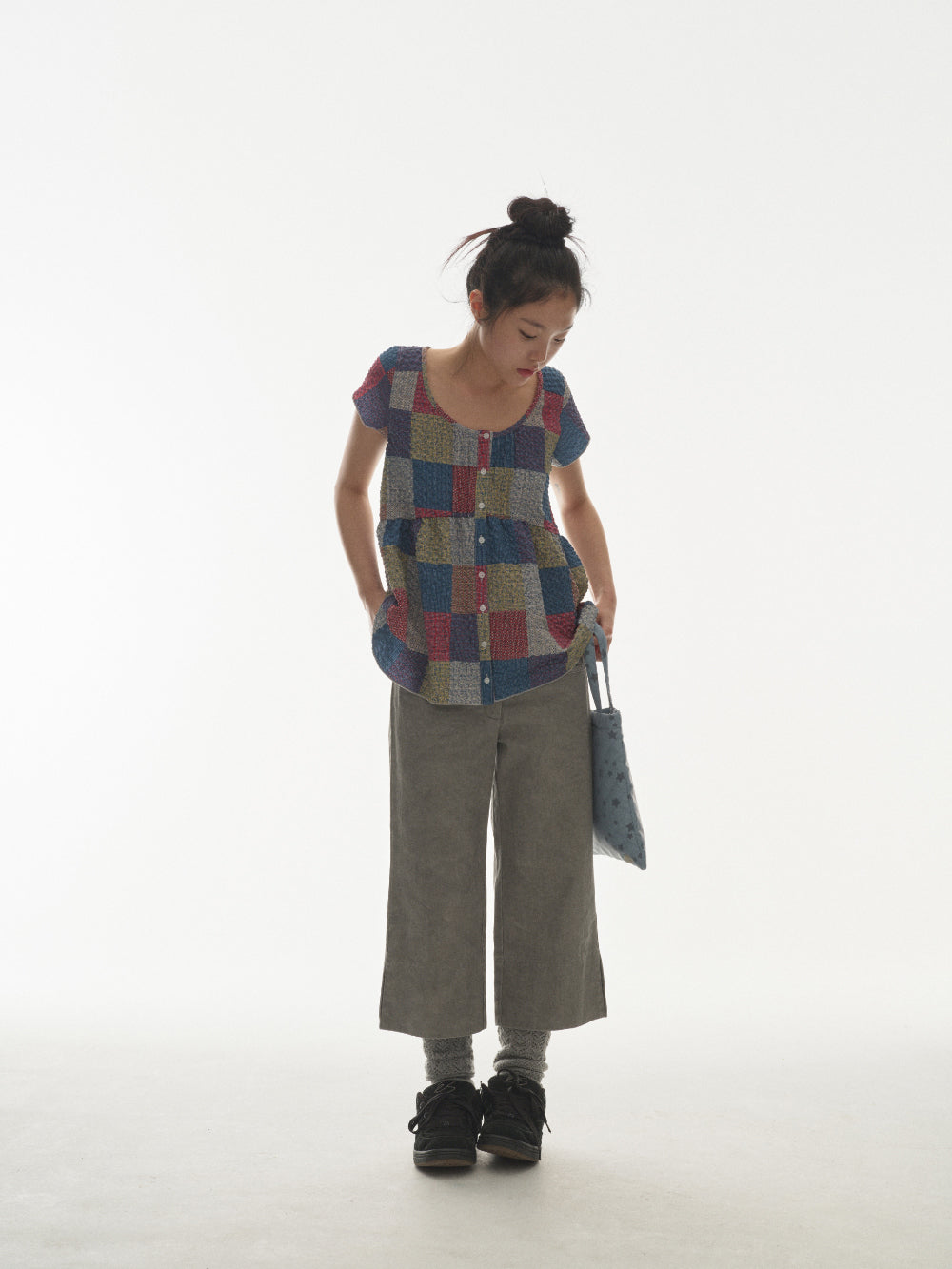 Coyseio - Double Capri Pants (Light Grey) product image 3 | TRAB K-Fashion Australia
