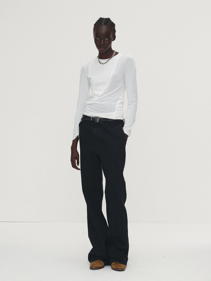 Tonywack - Flared-Leg Tailored Jeans (Washed Black) product image 4 | TRAB K-Fashion Australia