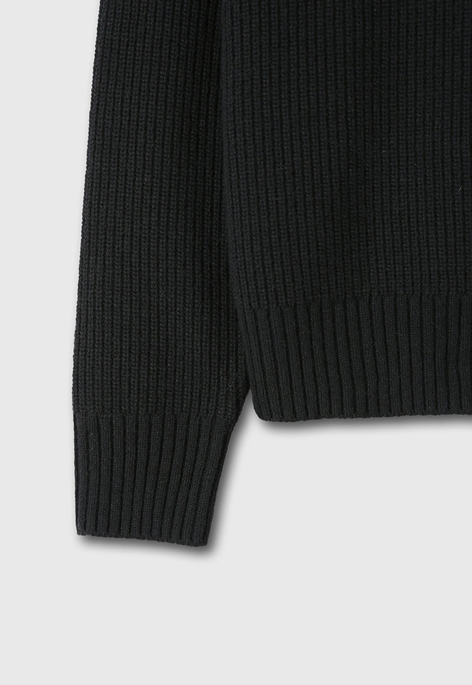 Tonywack - Hard Twist Wool Slit Turtleneck Knit (Black) product image 11 | TRAB K-Fashion Australia