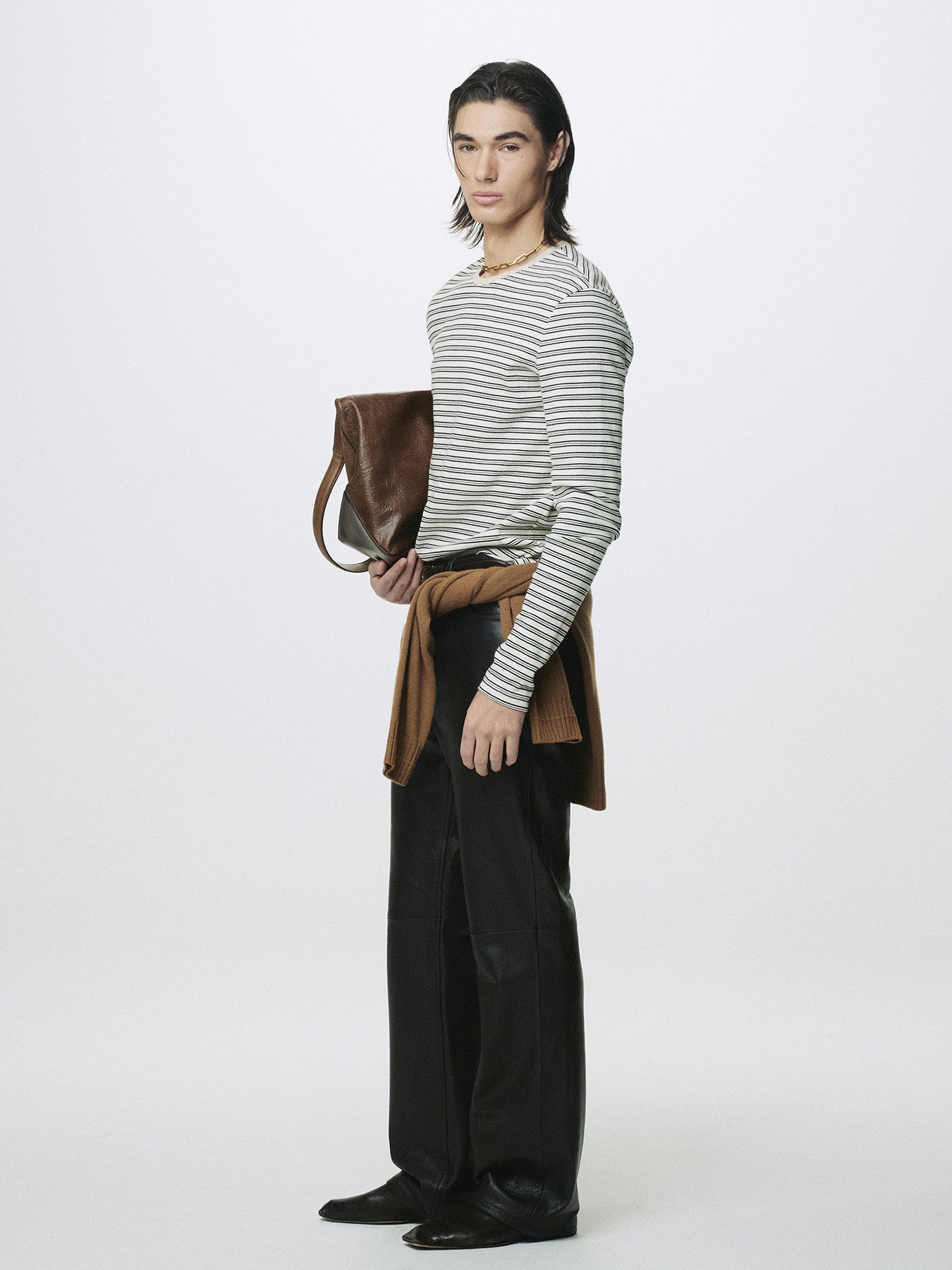 Tonywack - Striped Long Sleeve Top (Cream/Black) product image 3 | TRAB K-Fashion Australia