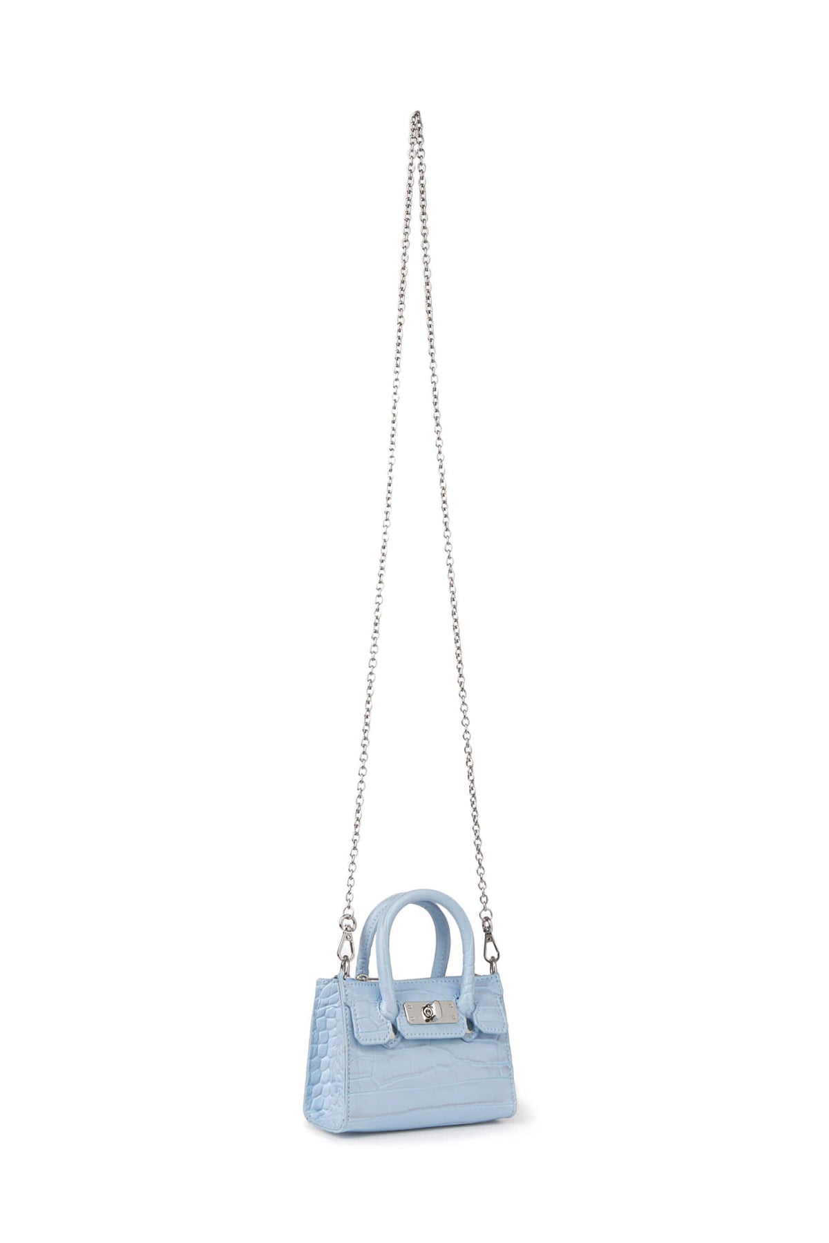 Deinet - Crocodile Pattern Chain Mini Bag (Ice Blue) product image 2 | TRAB K-Fashion Australia