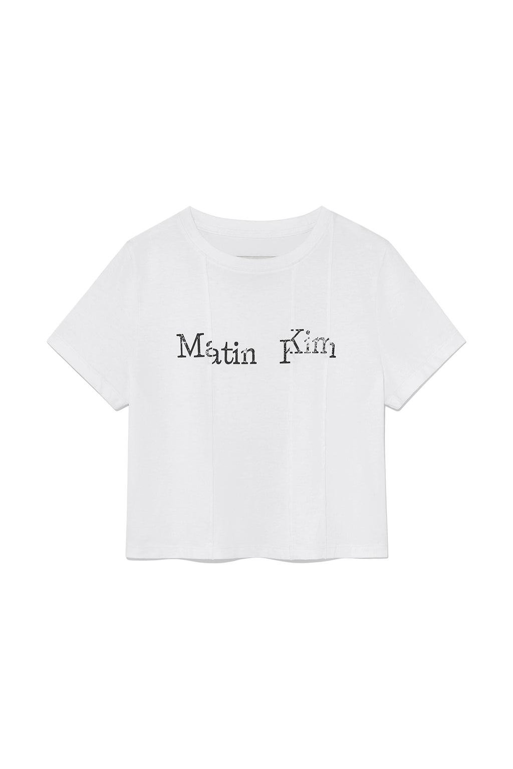 Matin Kim - Unbalance Typo Logo Crop Top (Yellow) product image 14 | TRAB K-Fashion Australia
