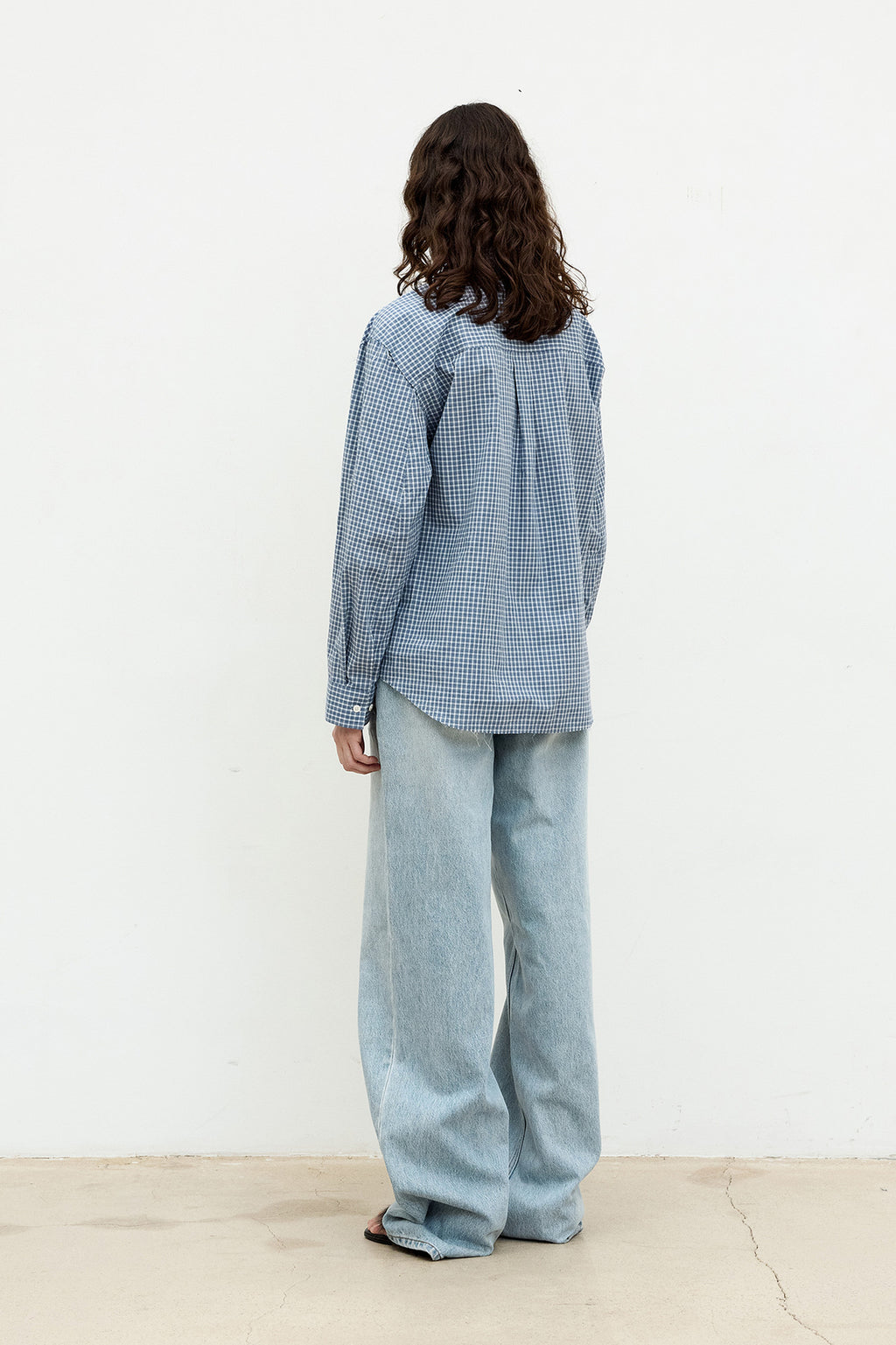 Coor - Cut-Off Alternative Check Shirt (Blue) product image 4 | TRAB K-Fashion Australia