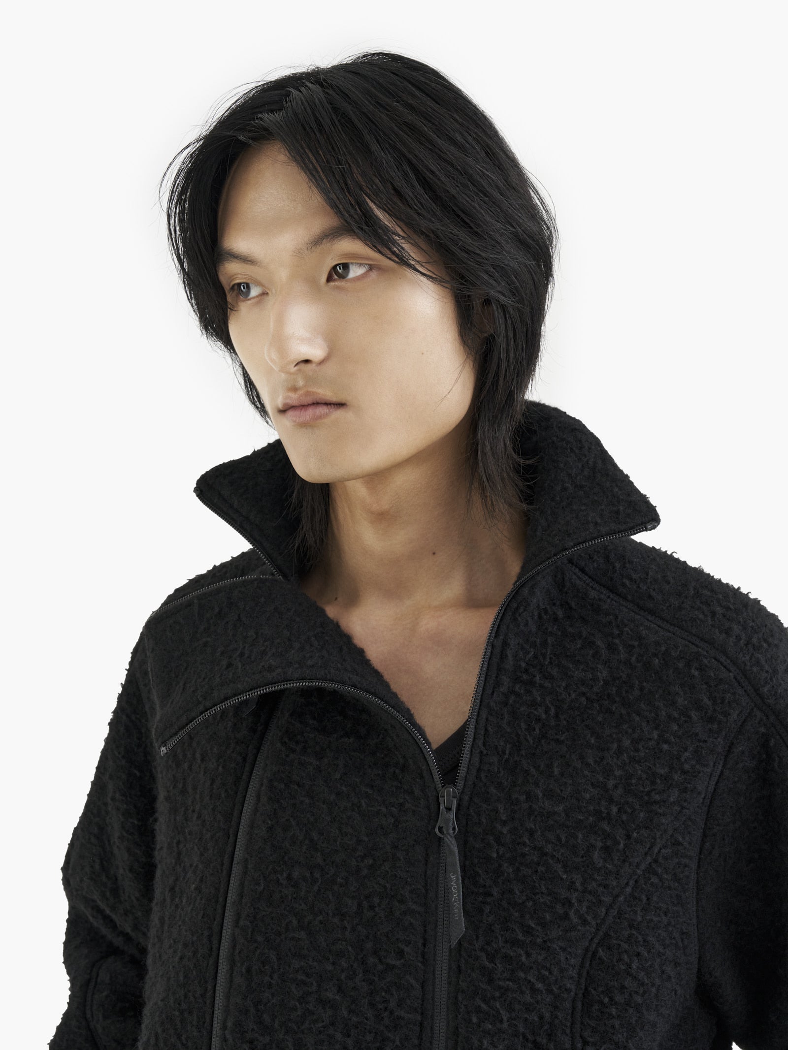 Jiyong Kim - Double Zip Fleece (Black) product image 7 | TRAB K-Fashion Australia