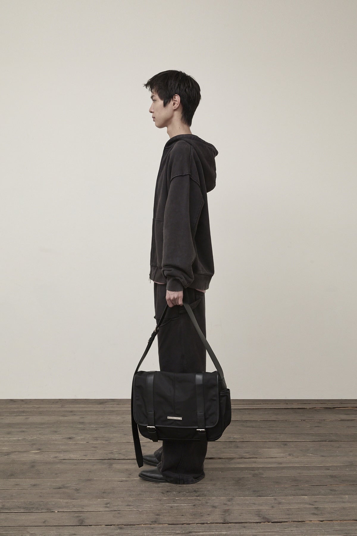 Matin Kim - Cut Out Washed Sweatpants (Charcoal) product image 6 | TRAB K-Fashion Australia