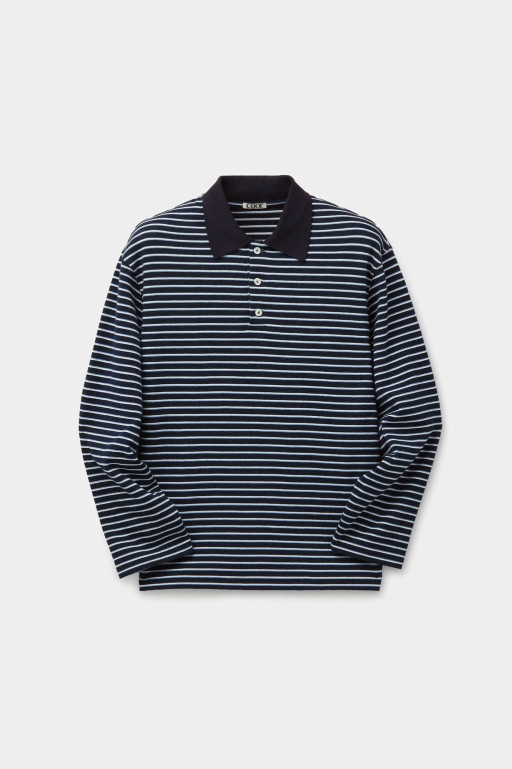 Coor - Multi-Stripe Pique Polo Shirt (Navy) product image 1 | TRAB K-Fashion Australia