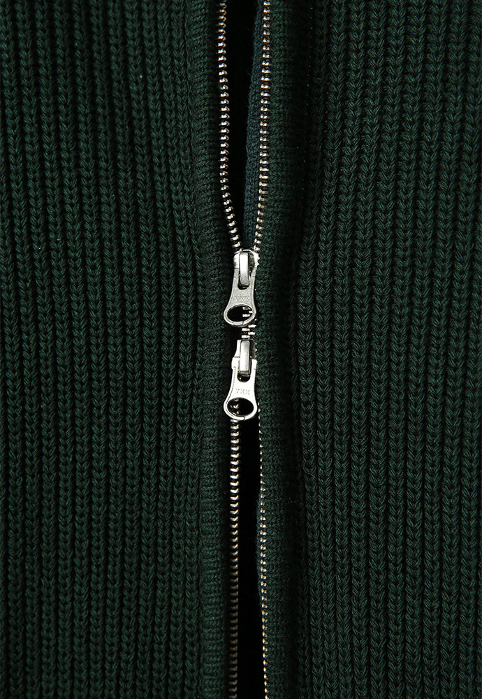 Tonywack - Italian Cotton Hard Twist Zip-Up Knit (Dark Green) product image 10 | TRAB K-Fashion Australia