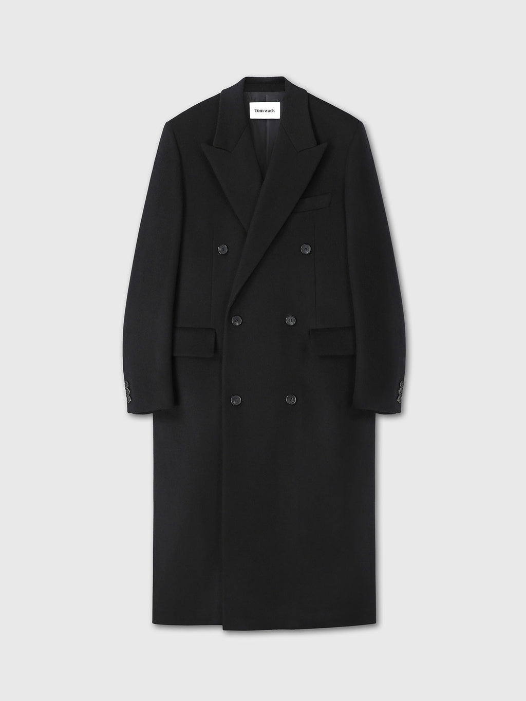 Tonywack - Wool And Cashmere Double-Breasted Coat (Black) product image 11 | TRAB K-Fashion Australia