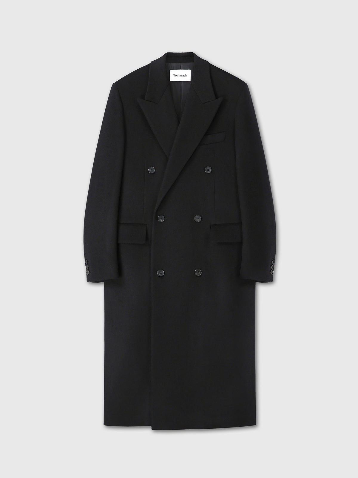 Tonywack - Wool And Cashmere Double-Breasted Coat (Black) product image 11 | TRAB K-Fashion Australia