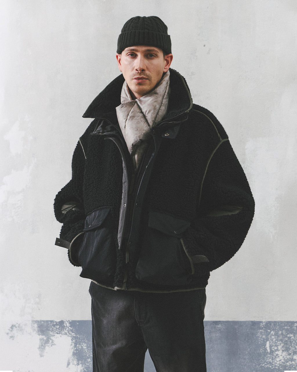 Eastlogue - Alpine Layered Fleece Jumper (Black) product image 2 | TRAB K-Fashion Australia