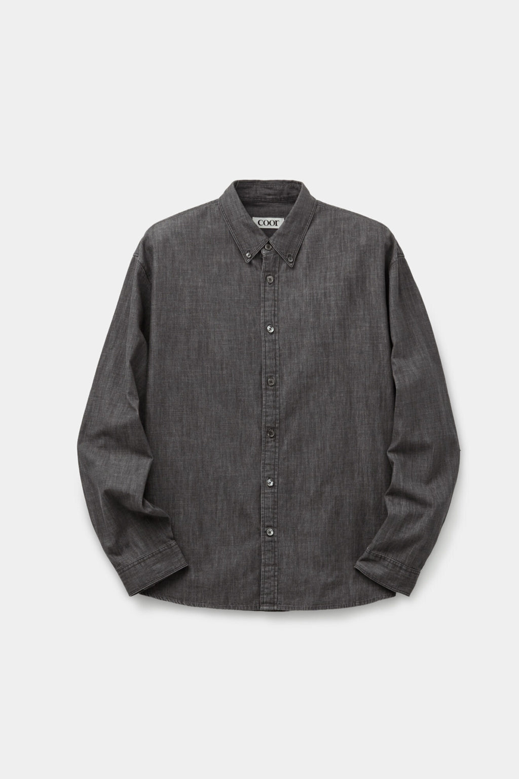Coor - Buttondown Light Denim Shirt (Washed Gray) product image 1 | TRAB K-Fashion Australia