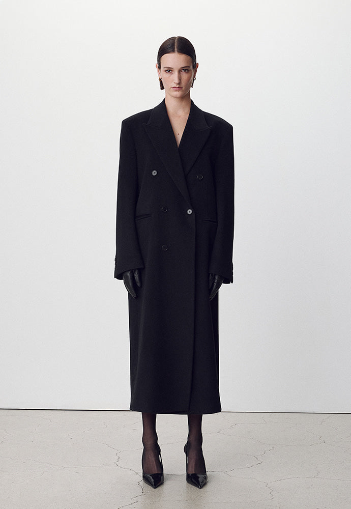 Tonywack - Wool And Cashmere Extra-Long Coat (Black) product image 2 | TRAB K-Fashion Australia