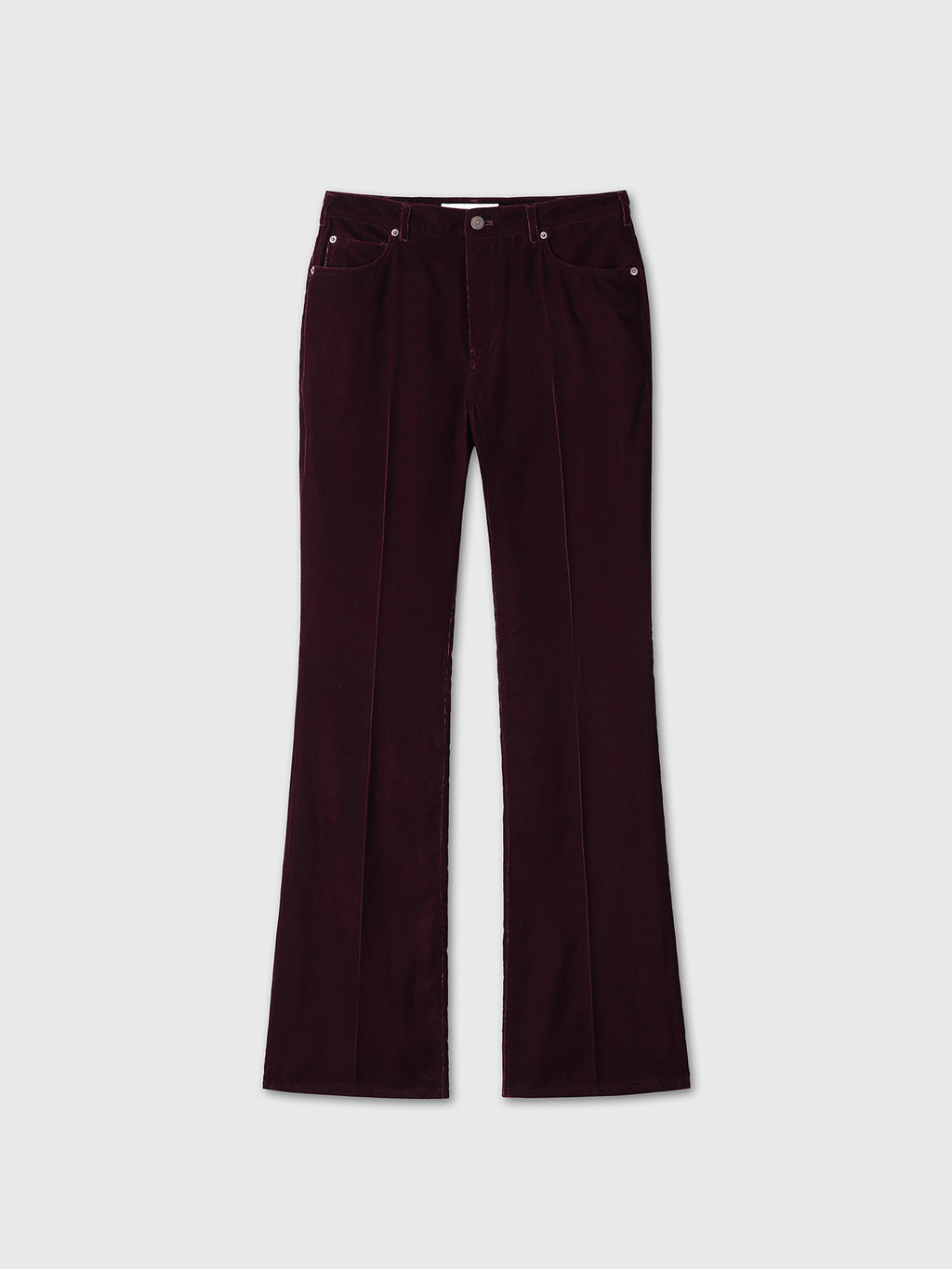 Tonywack - Velvet Semi Flared Pants (Burgundy) product image 10 | TRAB K-Fashion Australia