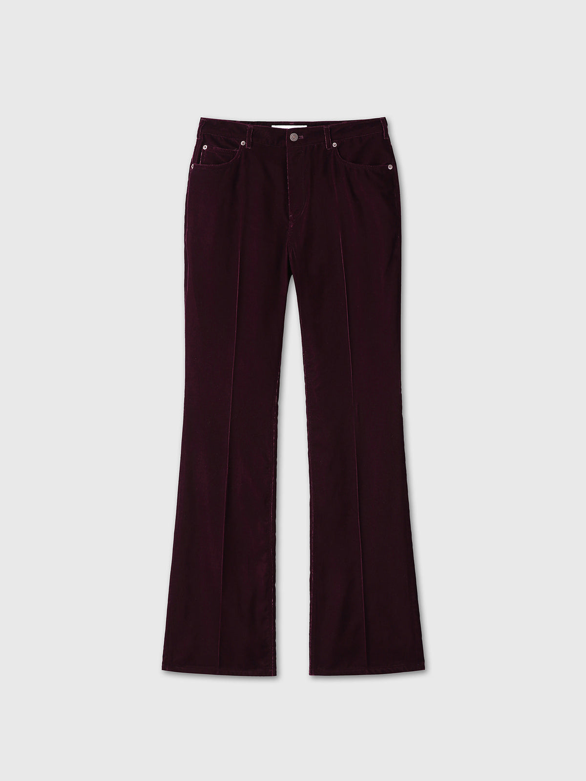 Tonywack - Velvet Semi Flared Pants (Burgundy) product image 10 | TRAB K-Fashion Australia