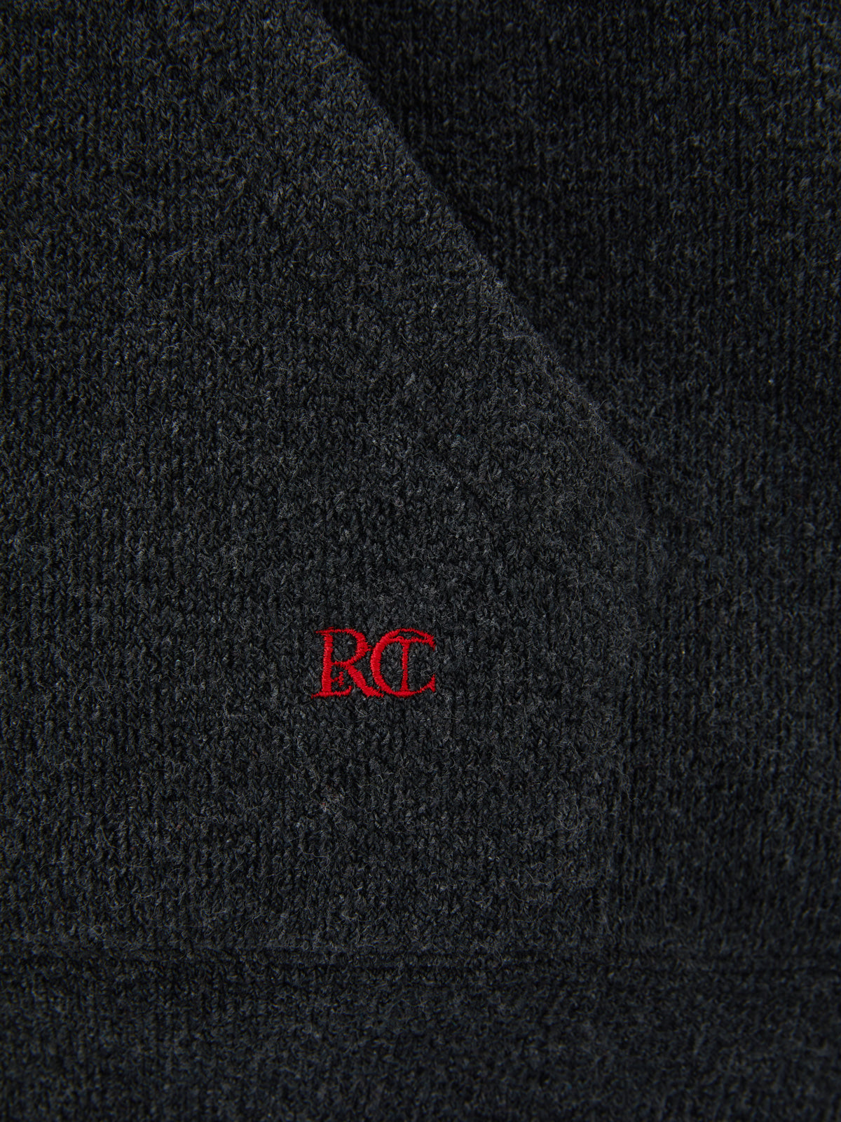 Recto - Rc Embroidered Hoodie (Charcoal Grey) product image 4 | TRAB K-Fashion Australia