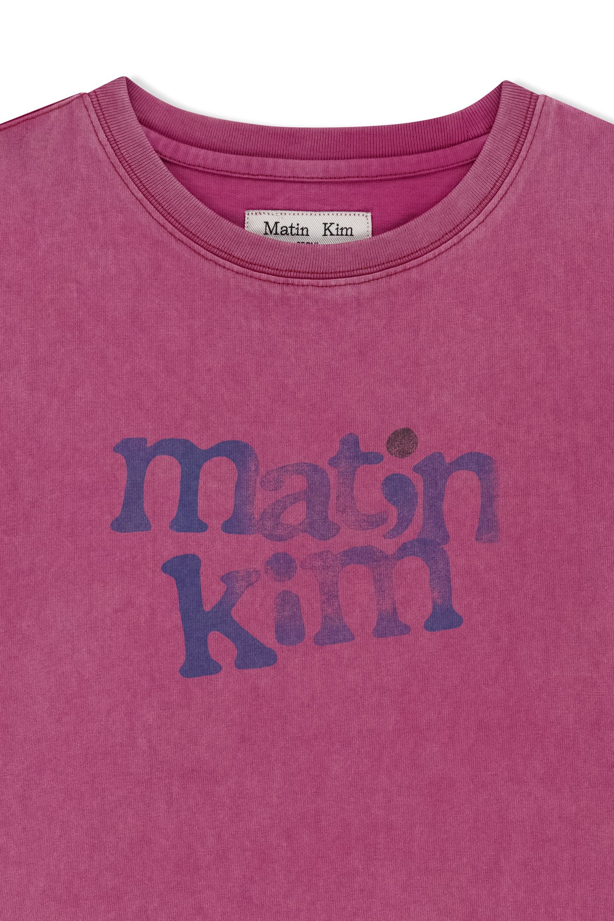 Matin Kim - Round Logo Graffiti Slim Top (Pink) product image 3 | TRAB K-Fashion Australia