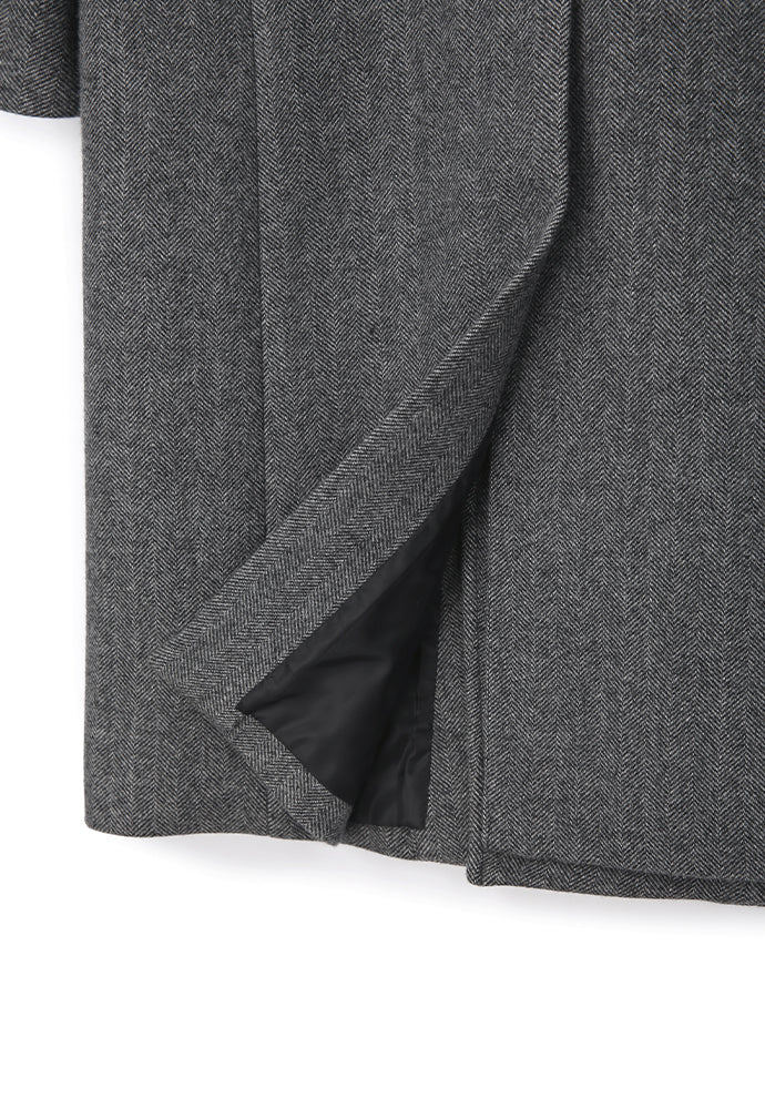 Tonywack - Double-Breasted Chesterfield Coat (Mid Grey Herringbone) product image 13 | TRAB K-Fashion Australia